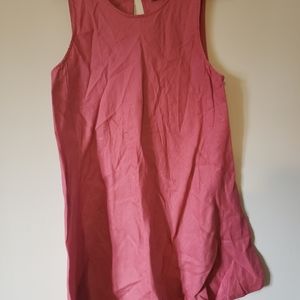 Coral Linen Dress